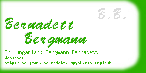 bernadett bergmann business card